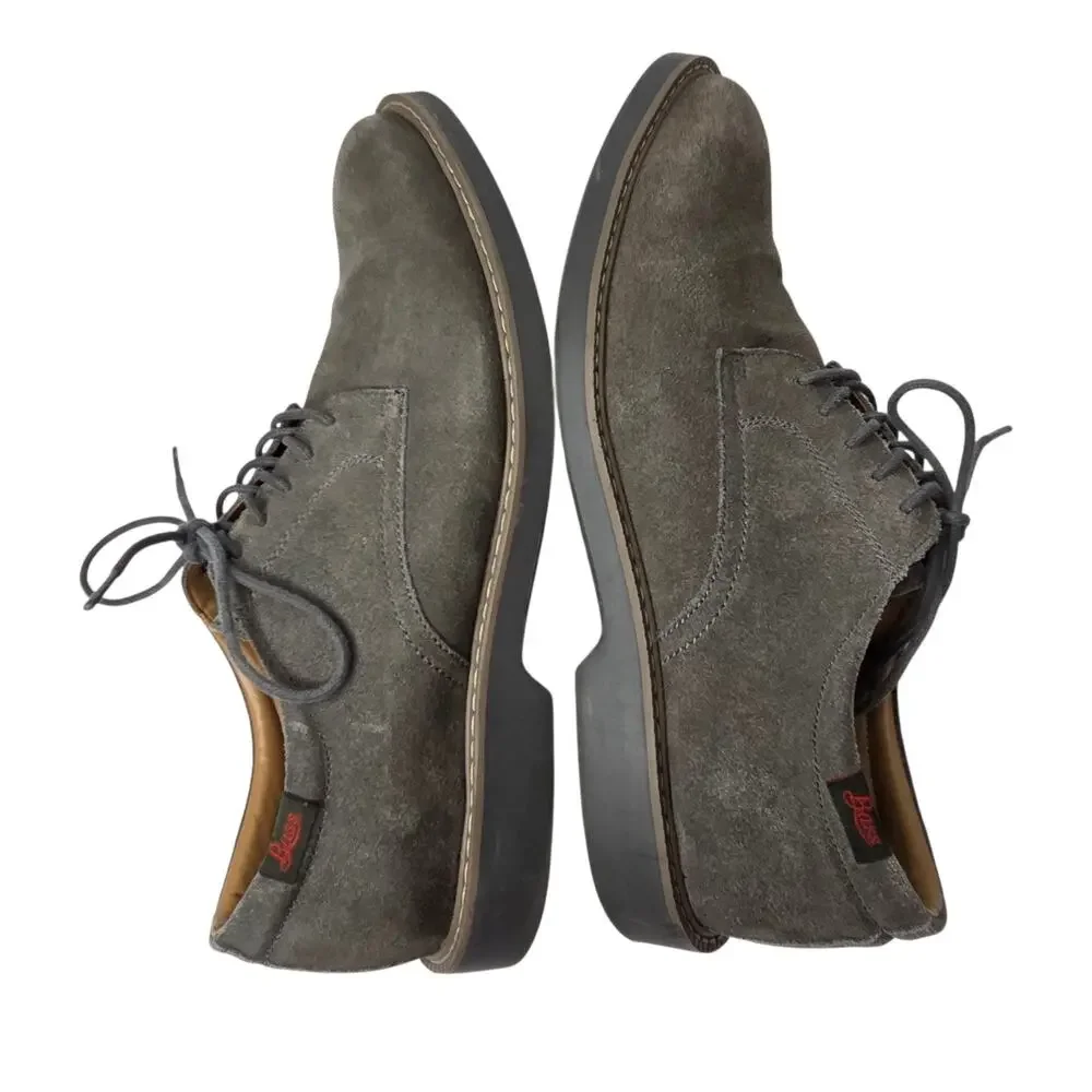 G.H. Bass & Co Mens Pasadena Grey Leather‎ Suede Shoes SZ 8W No Insoles Office